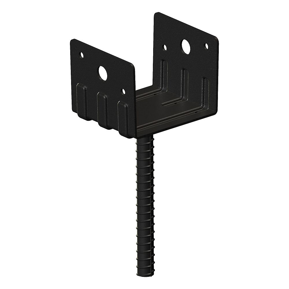 Peak Products 4inch x 4inch HeavyGauge Steel Post Holder in Black