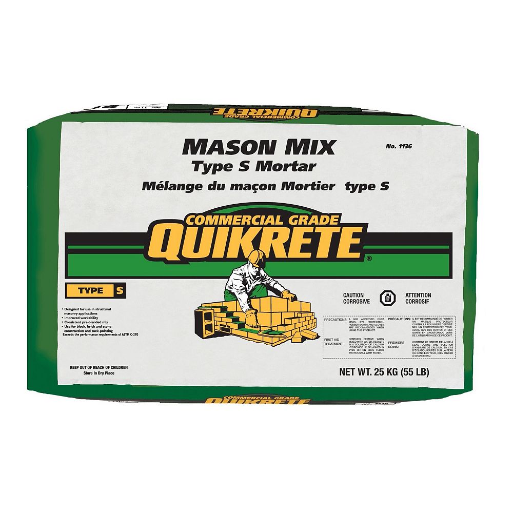 Quikrete Mason Mix Type S 25kg The Home Depot Canada