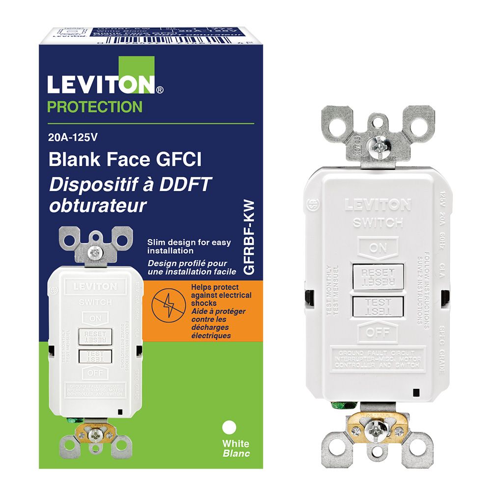 Leviton Decora 20 Amp Blank Face GFCI | The Home Depot Canada