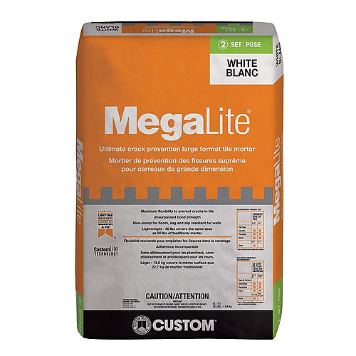 MegaLite 30 lb. White Crack Prevention Mortar