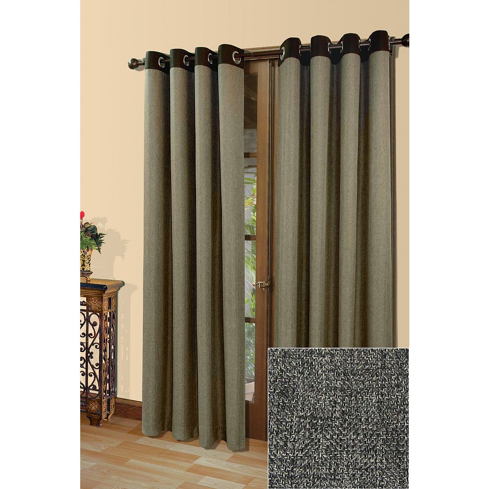 Habitat Harrison Grommet Panel 55X84 Inches, Driftwood The Home Depot