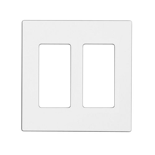 Decora Screwless wall plate 2-Gang, White