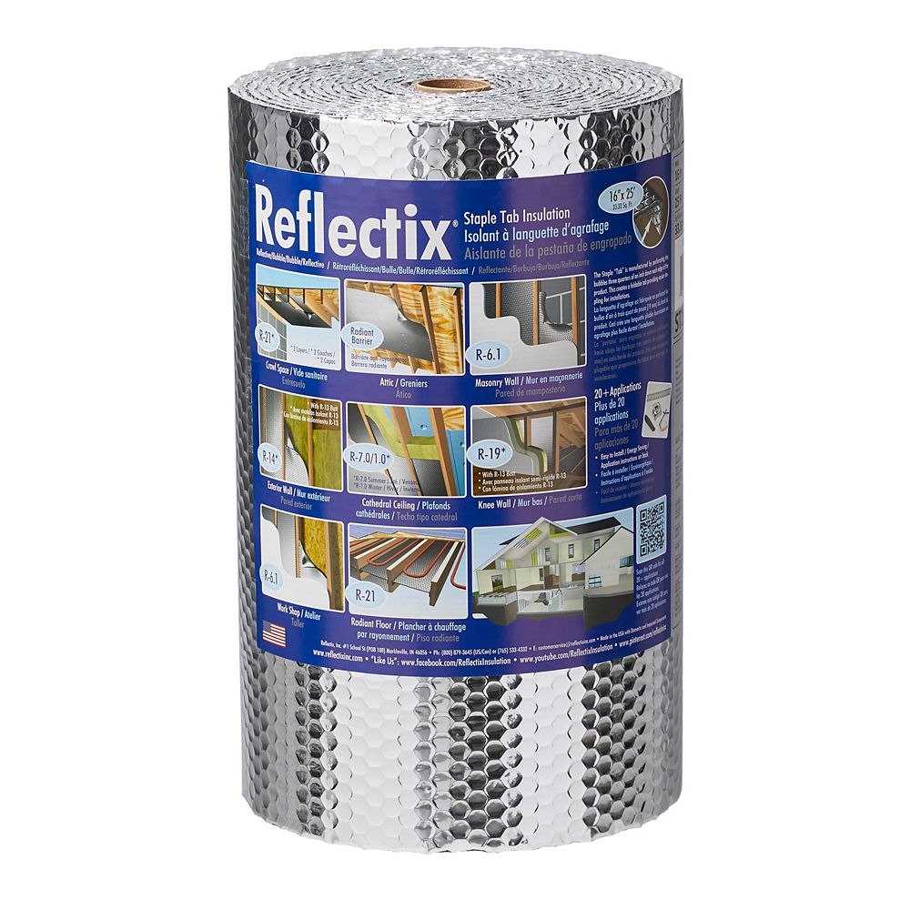 Reflectix 16inch x 25 ft. Double Reflective Insulation with Staple Tab
