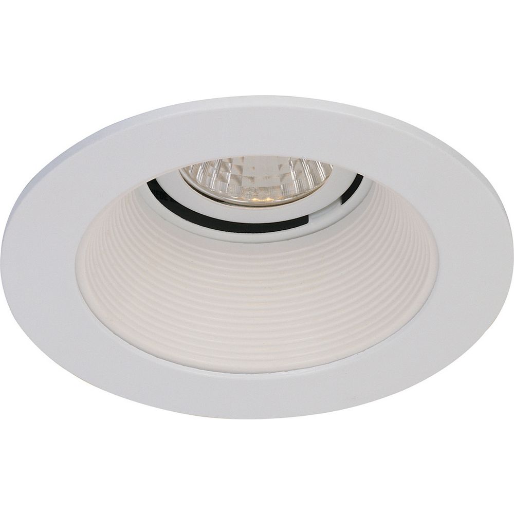 Commercial Electric 4 In. White Baffle with GU10 Socket Adaptor The