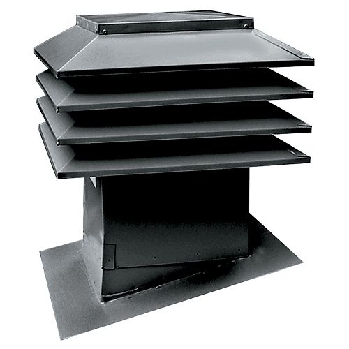 Sloped Roof Ventilator Model 301, Black