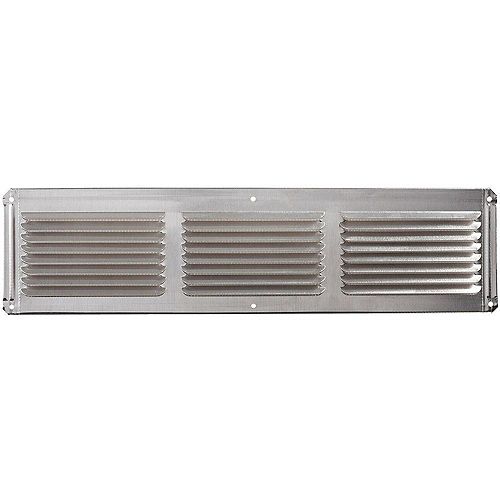 GAF Master Flow 16-inch x 4-inch Aluminum Under Eave Soffit Vent in Mill