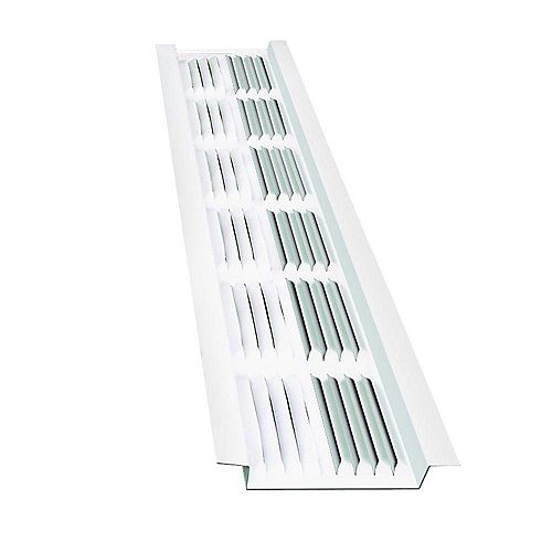 8 ft. Aluminum Under Eave Soffit Strip Vent in White