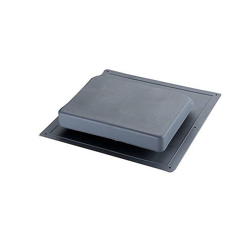 GAF Master Flow 37-inch NFA High Impact Resin Super Low-Profile Slant Back Roof Louver Static Vent in Gray