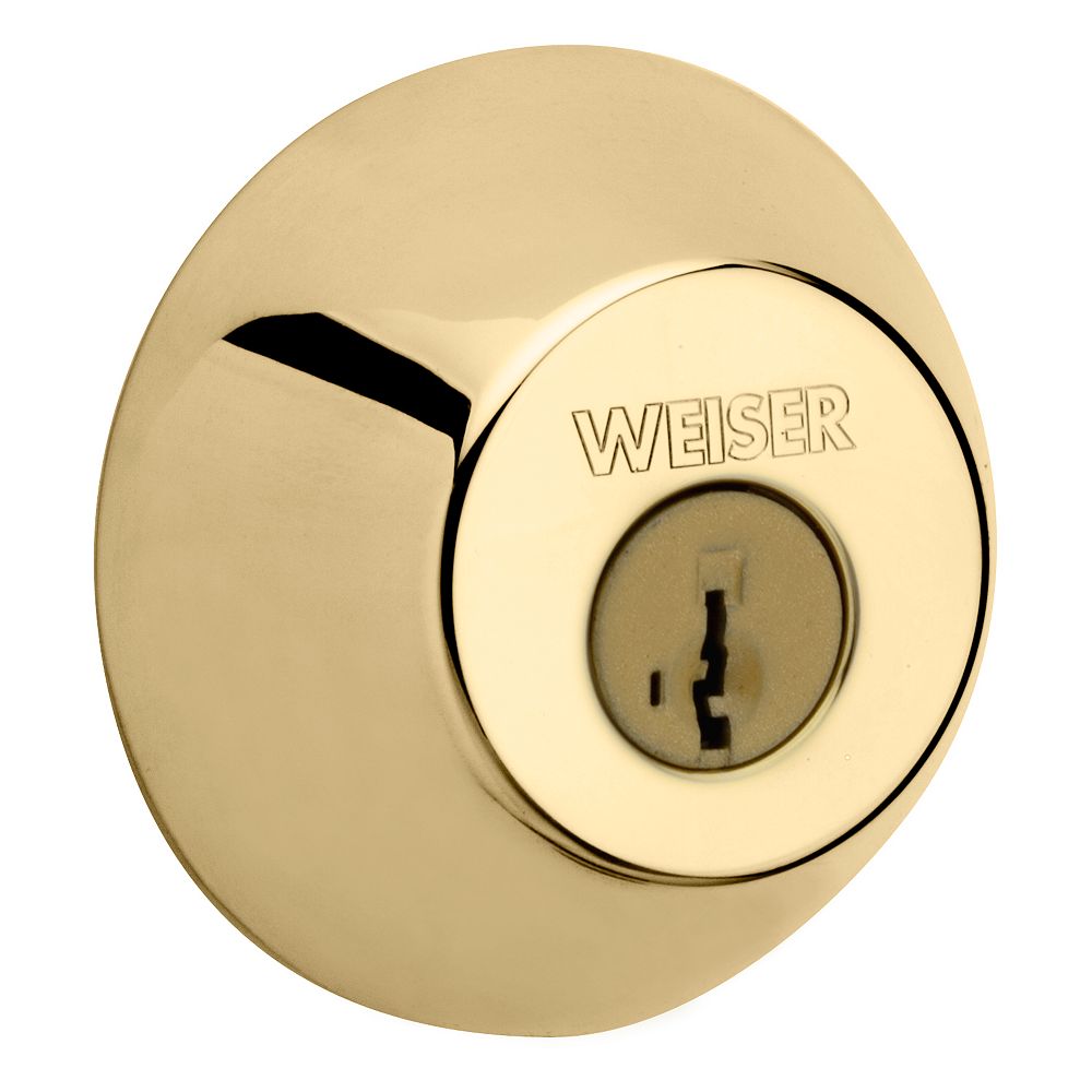 Weiser Brass Single Cylinder Deadbolt The Home Depot Canada