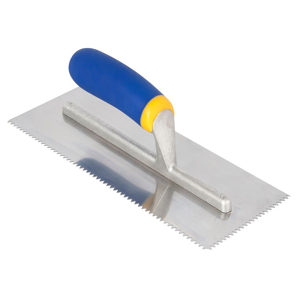 QEP 3/16 In. x 5/32 In. VNotch, Mastic Mega Grip Trowel The Home