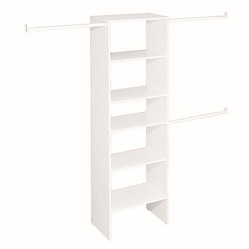 Selectives 5 ft. to 10 ft. Custom Closet Organizer in White