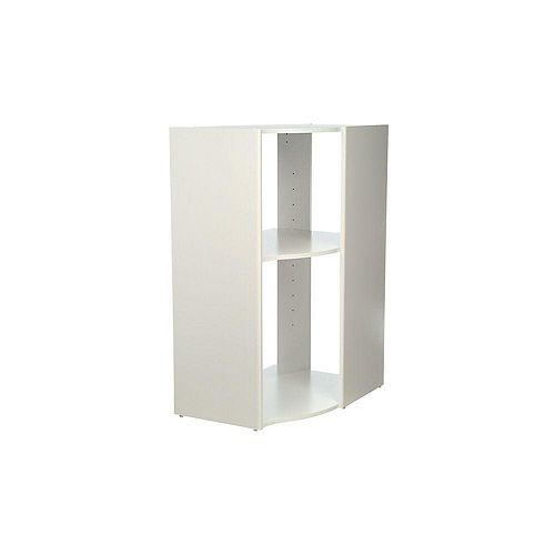 ClosetMaid Selectives 20-inch x 41.5-inch x 29-inch 3-Shelf Stackable Corner Organizer in White