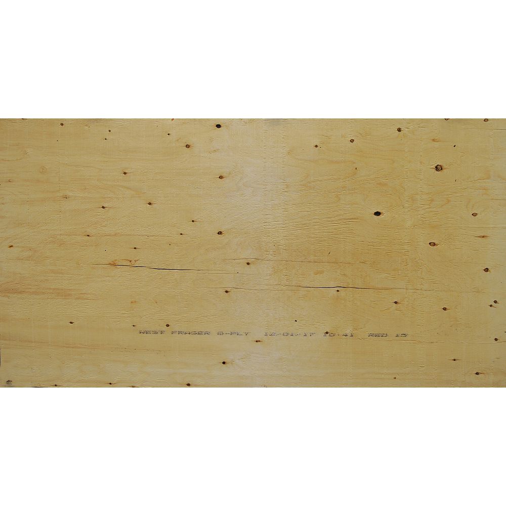1/2-inch x 4 ft. x 8 ft. Standard Spruce Plywood Board 1125STSN48 West Fraser