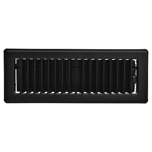 3 inch x 10 inch Floor Register - Matt Black