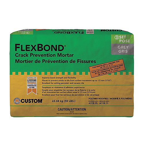 FlexBond 50 lb. Gray Fortified Thinset Mortar