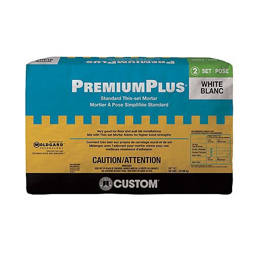 PremiumPlus Standard Thin-Set Mortar  White 22.68 Kg