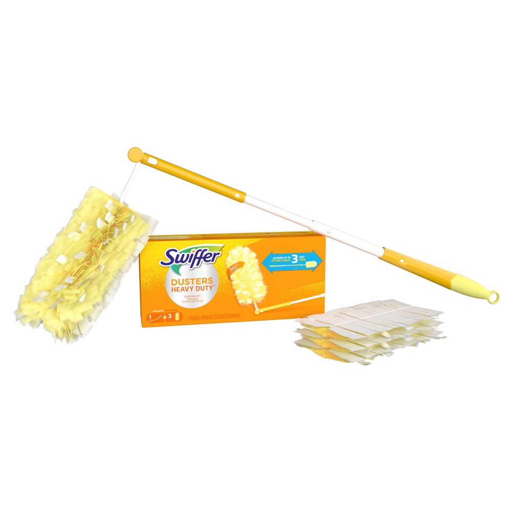 Swiffer Trousse de départ Swiffer Dusters Heavy Duty avec manche