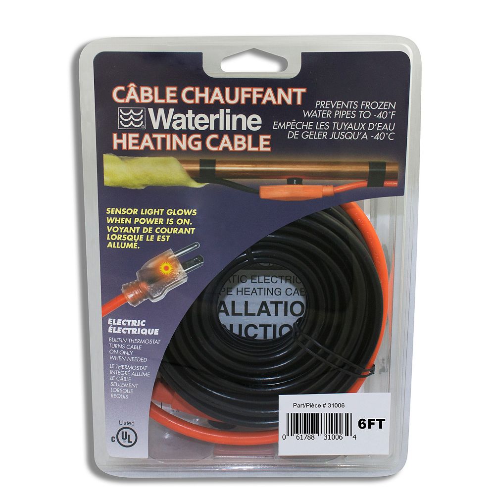 Waterline tuyau cable chauffant 6 pi Home Depot Canada Waterline tuyau cable chauffant 6 pi Home Depot Canada