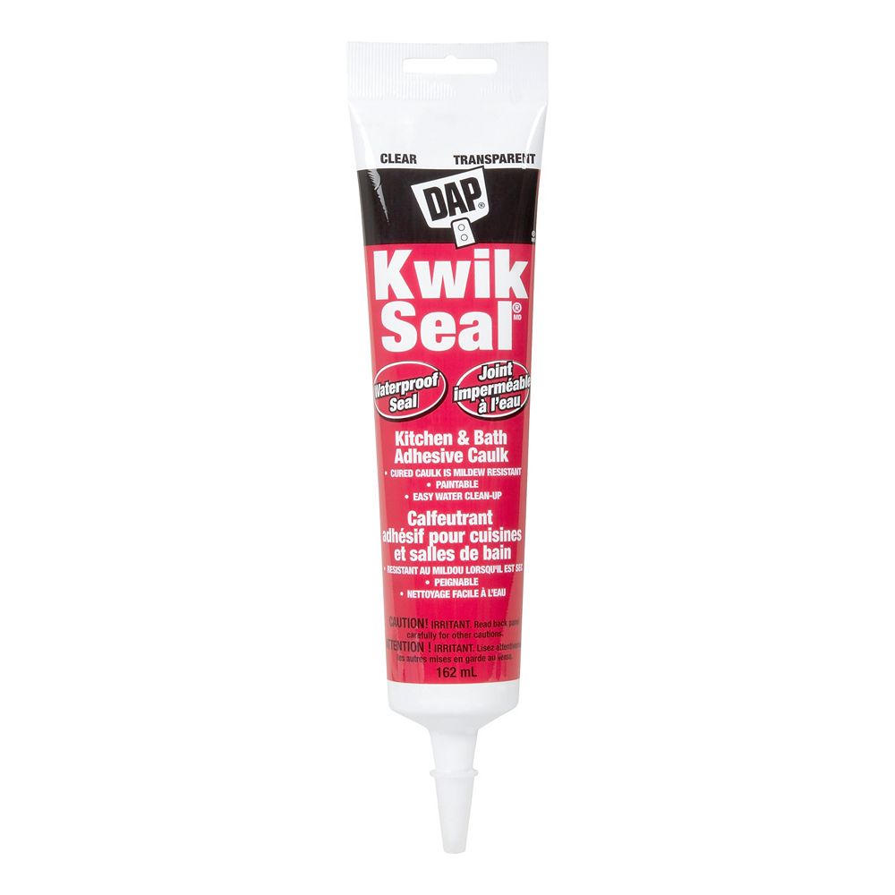 DAP KWIK SEAL Kitchen & Bath Adhesive Caulk Clear Transparent 162