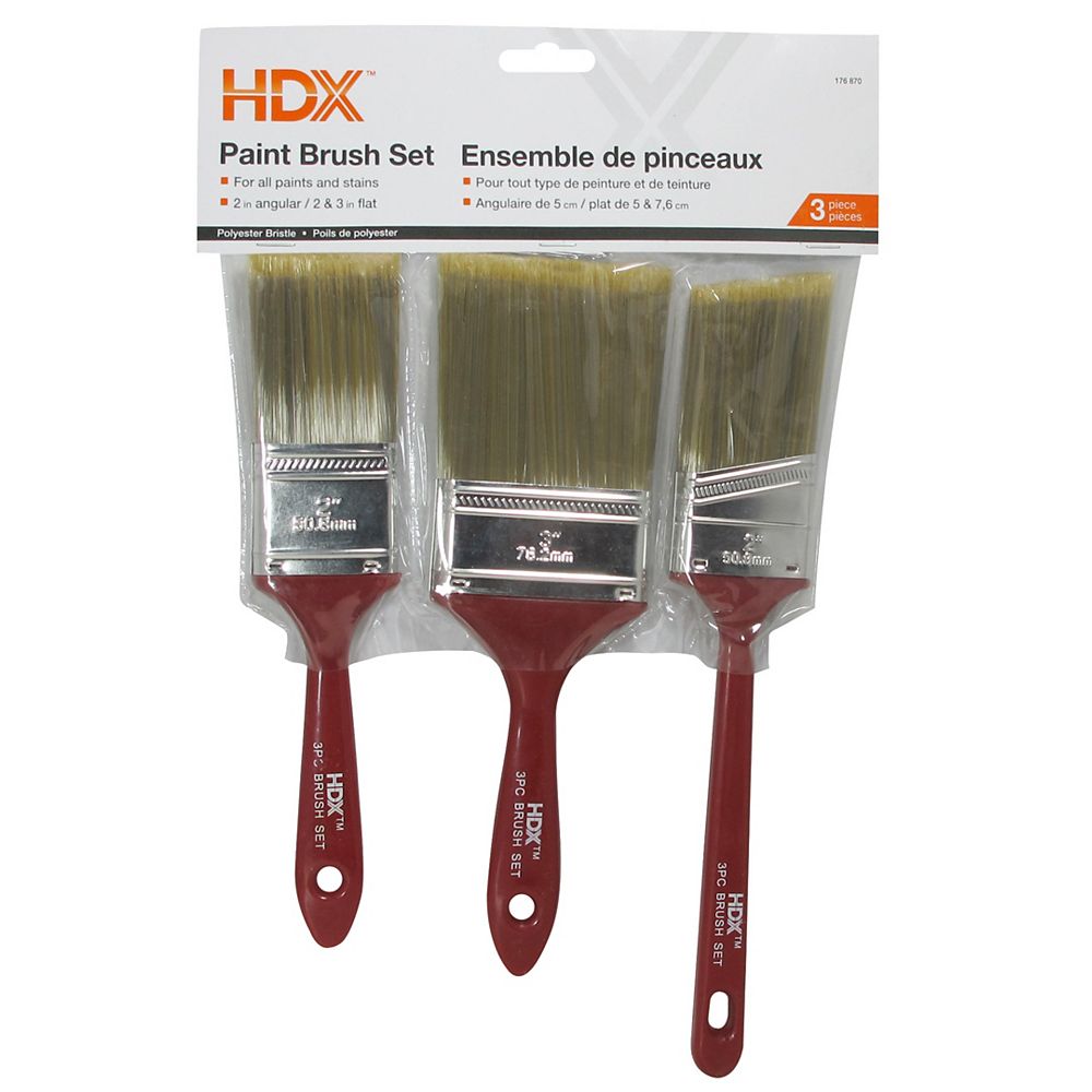 Hdx Poly Brush 3 Pack The Home Depot Canada