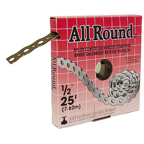 All Round Strapping, Nylon Coated, 1/2-inch x 25 Feet