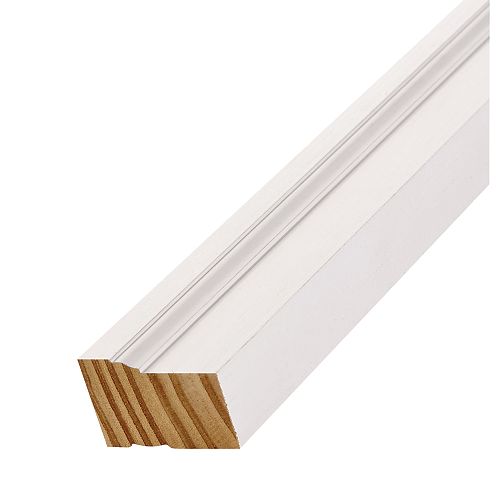 1-1/4 In. x 2 In. Primed Finger Jointed Pine Pre-Mitered Brick Mould Set, 36 In. Header