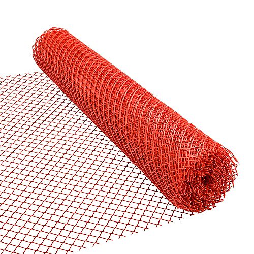 50 ft. L x 48-inch H Safety Plastic Fencing in Orange (1 1/2-inch x 1 1/2-inch Mesh Size)