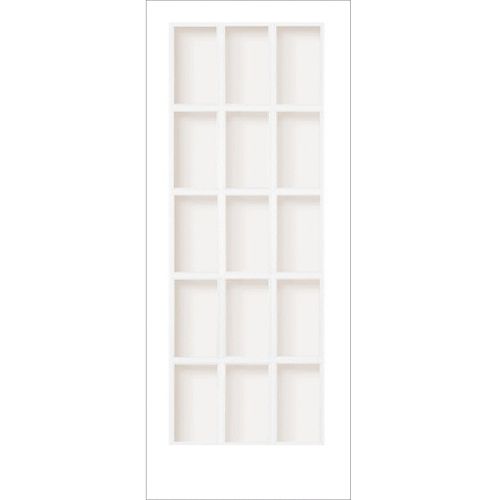 32-inch x 80-inch Primed 15 Lite Interior Door with Clear Glass Machined