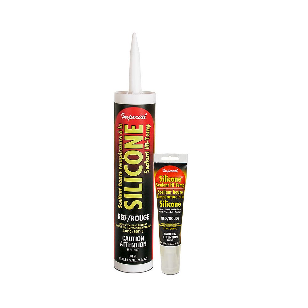 Imperial 300 mL High Temperature Silicone Sealant in Red The Home