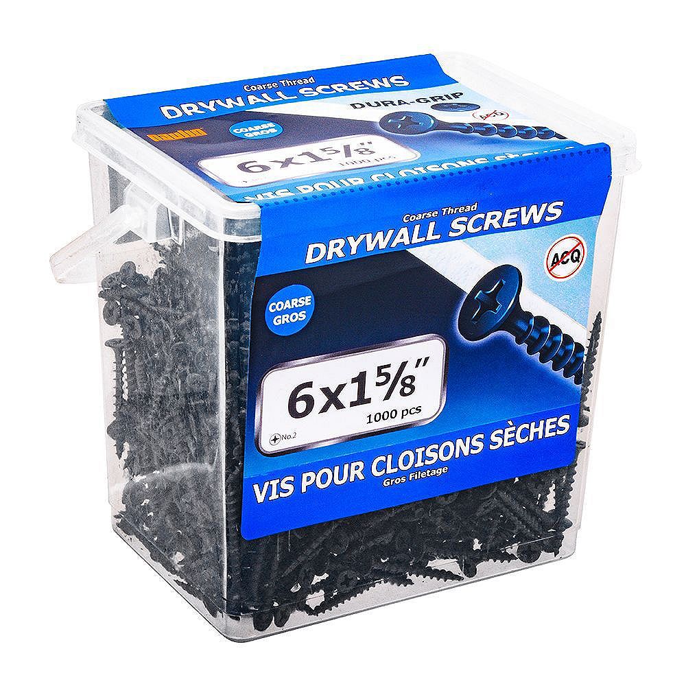 Paulin 6 x 15/8inch Flat Head Phillips Drive Coarse Thread Drywall