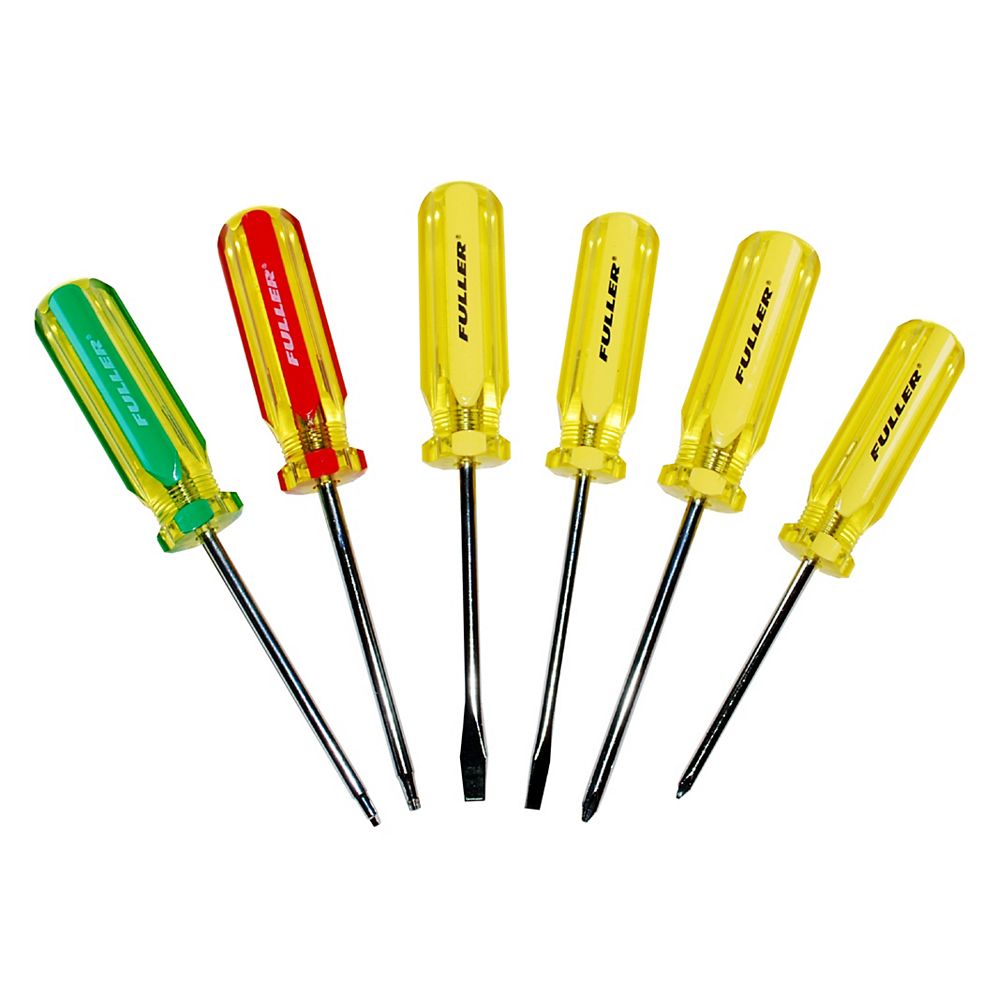 Fuller Screwdriver Set with Golden Grip Handle (6Piece) The Home