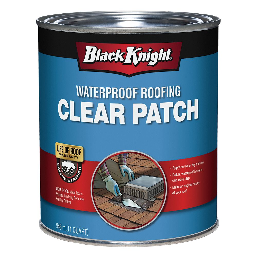 Black Knight 946 mL Clear Waterproof Roof Patch The Home Depot Canada. 