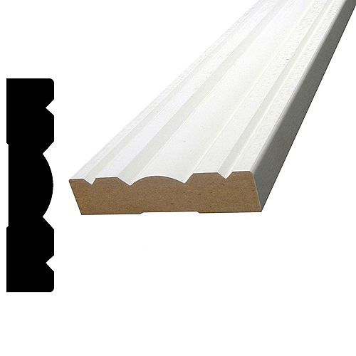 Alexandria Moulding 11/16-inch x 3 1/8-inch Colonial MDF Primed Fibreboard Casing