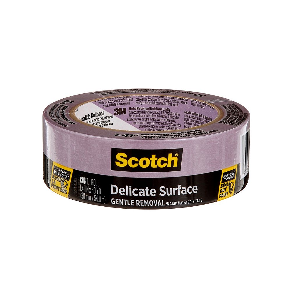 Scotch Delicate Surface Painter's Tape, 208036EC, 1.41 in x 60 yd (36