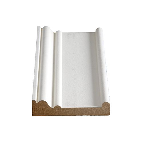 Alexandria Moulding 1 1/6-inch x 4 1/2-inch MDF Primed Fibreboard Boston Header/Architrave Moulding