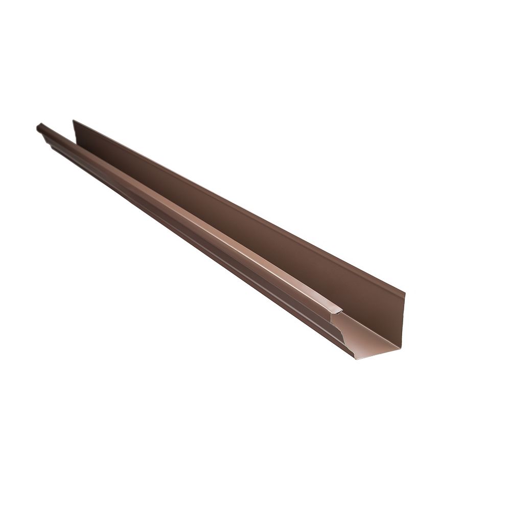 Peak Products 10 ft. x 4inch Aluminum Gutter in Brown The Home Depot