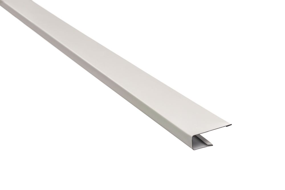 Peak Products 10 Ft L X 1 1 2 Inch W Aluminum J Trim In White The Home Depot Canada