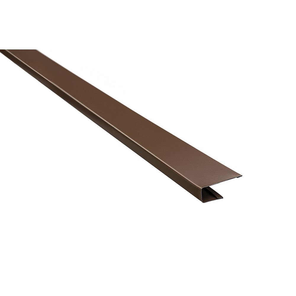 Peak Products 10 ft. L x 1 1/2-inch W Aluminum J-Trim in Brown | The ...