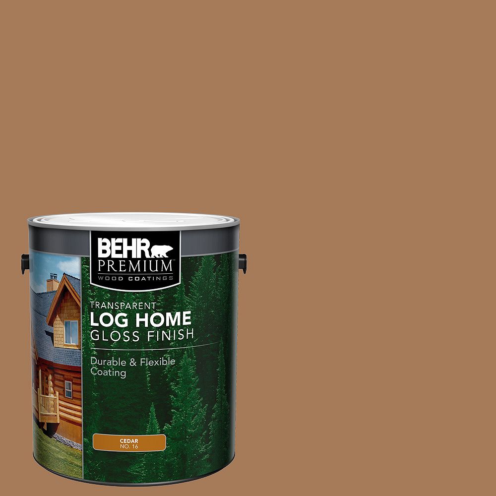 Behr Premium Transparent Log Home Gloss Finish Cedar No. 16, 3.79L