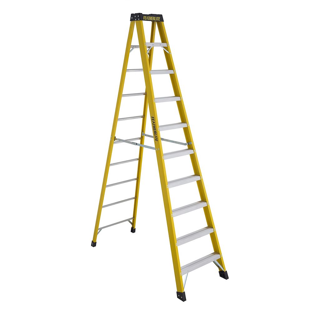 Featherlite fibreglass step ladder 10 Feet grade IA The Home Depot Canada