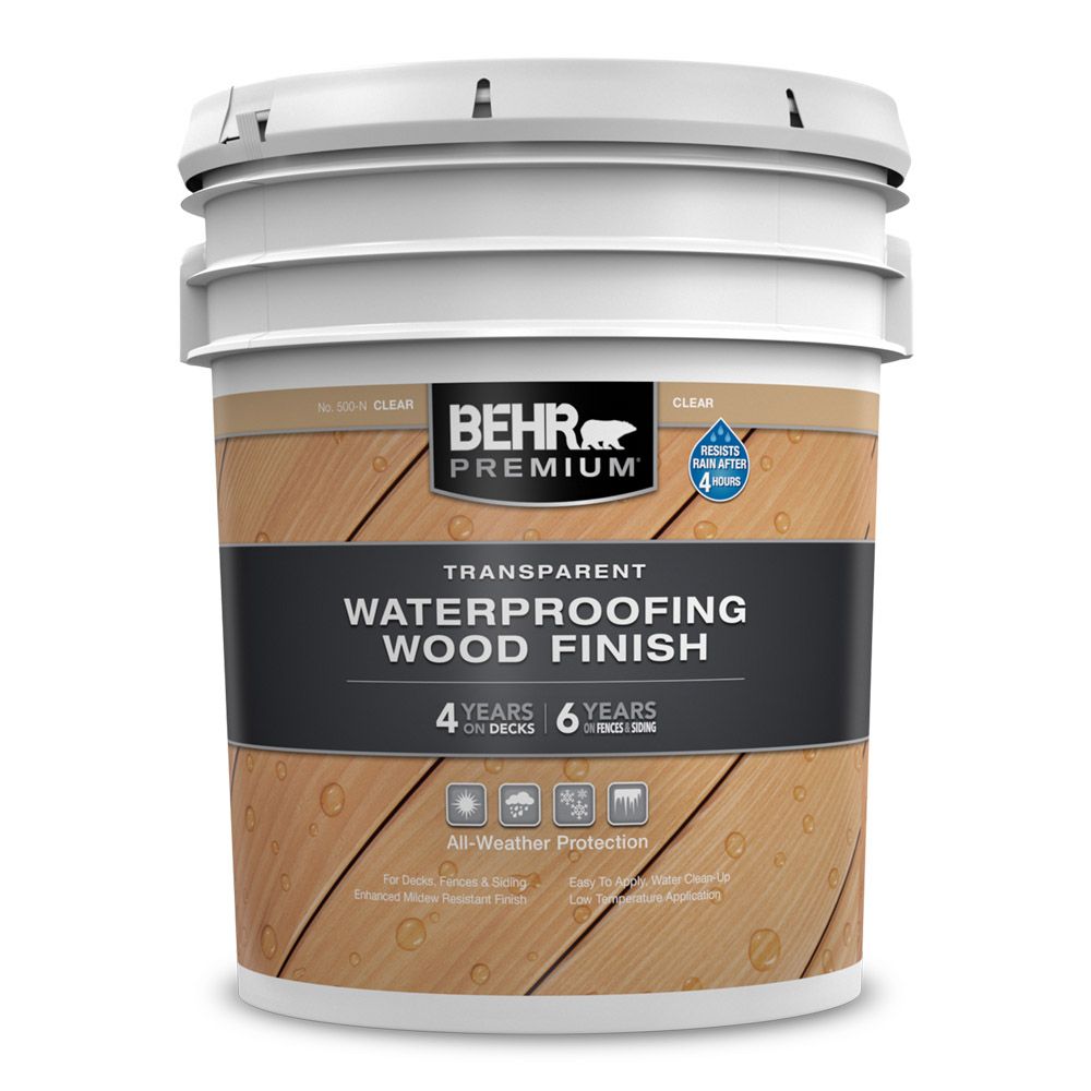 Behr Premium Transparent Waterproofing Wood Finish Clear No 500 N   P 1000401812 