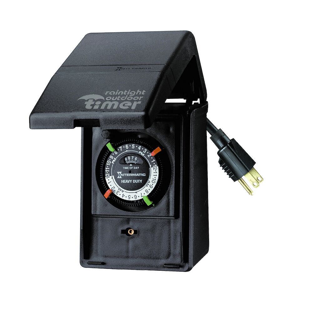 Intermatic Heavy Duty Outdoor Timer 15 Amp 1 Hp For Pumps Aerators Heaters And Landscape The Home Depot Canada Intermatic Heavy Duty Outdoor Timer 15, How To Add Timer Outdoor Lights