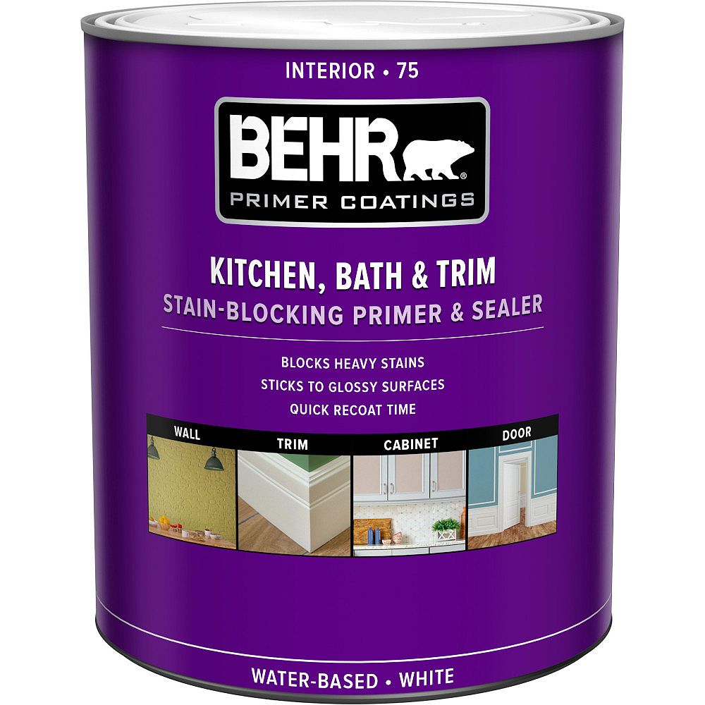 BEHR Kitchen, Bath & Trim Stain-Blocking Primer & Sealer 75, 946mL