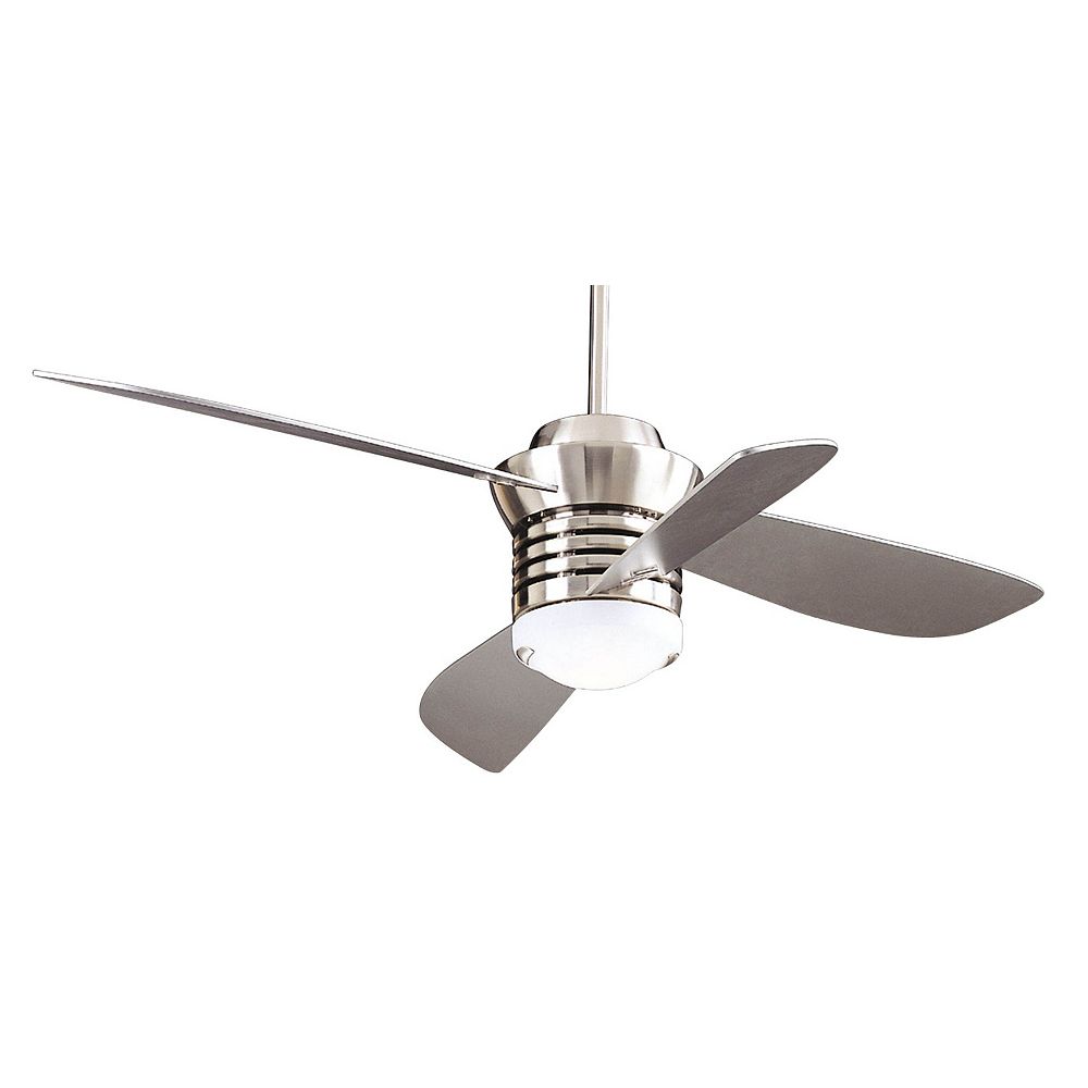 Hampton Bay Pilot 60-inch Indoor Ceiling Fan in Brushed Nickel with Remote Control | The Home 