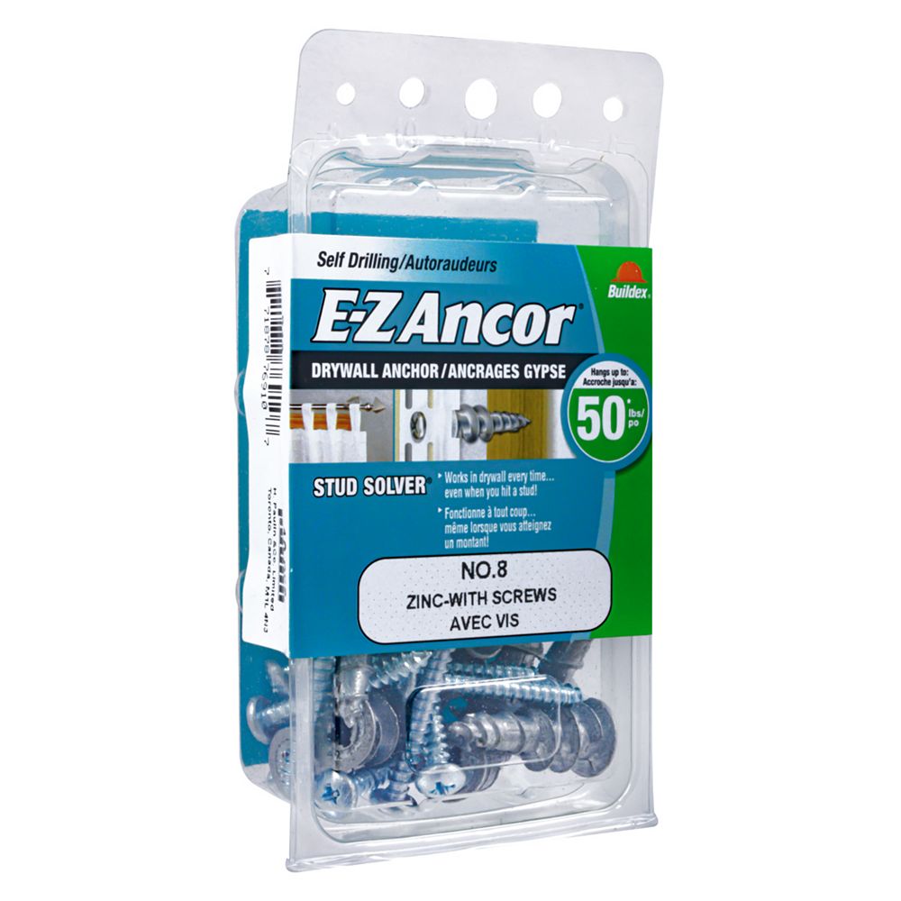 EZ Ancor® EZ Ancor® 8 SelfDrilling Zinc Drywall Anchors with Screws