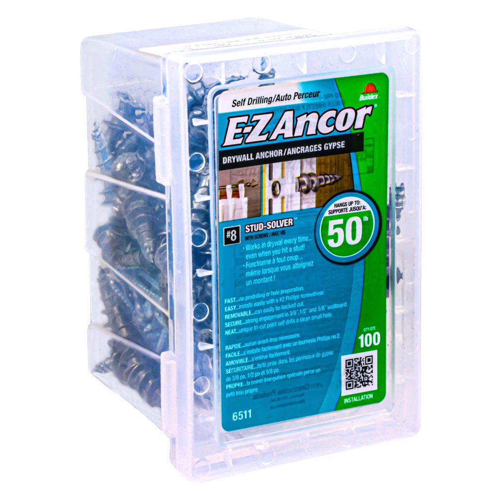 EZ Ancor® EZ Ancor® 8 SelfDrilling Zinc Drywall Anchors with Screws