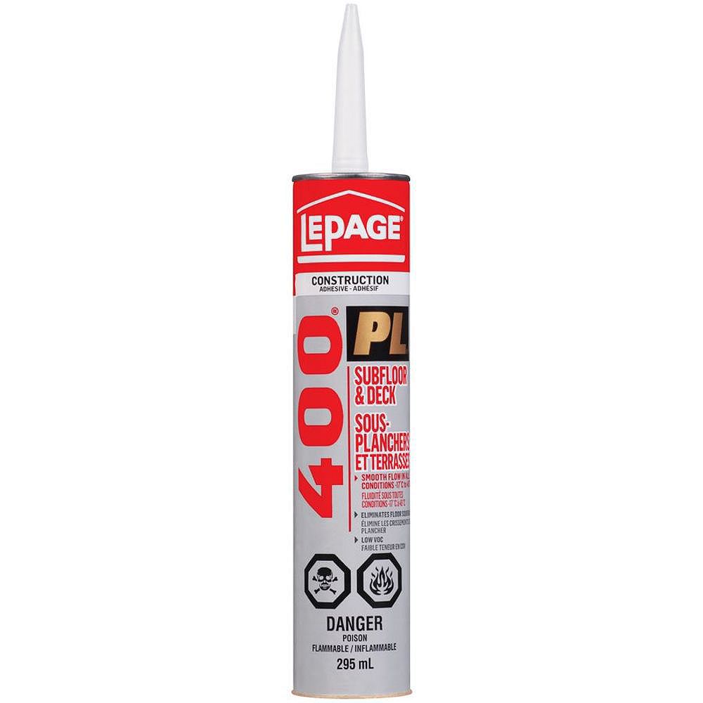 LePage LePage PL400 Subfloor and Deck Adhesive, 295 ml The Home Depot