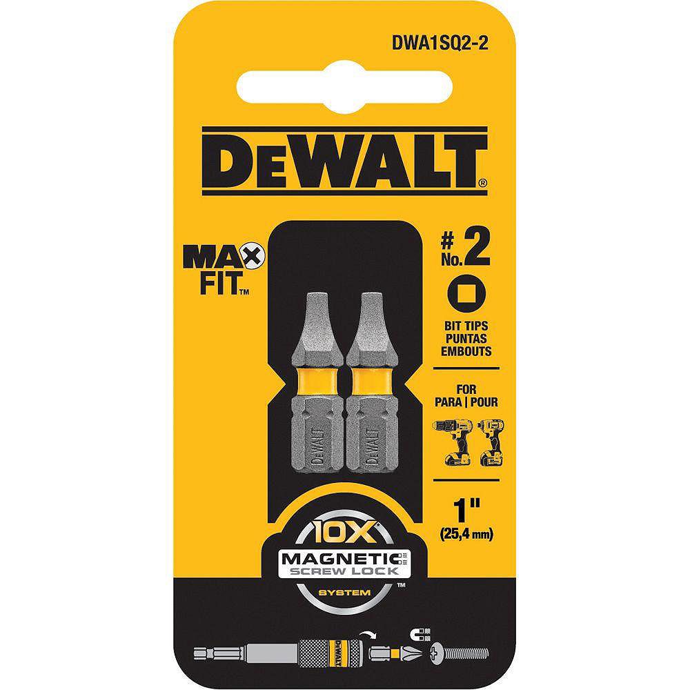 DEWALT 2 Square Recess Power Bit Tip (2pack) The Home Depot Canada