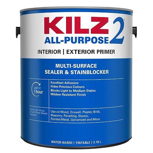 2 ALL-PURPOSE Interior/Exterior Primer - 3.79 L