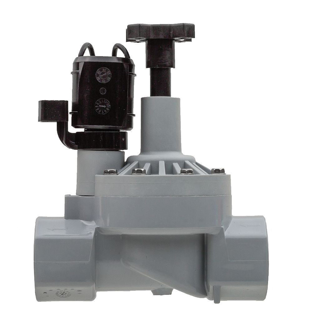 Orbit 1inch FNPT Auto Inline Valve with Flow Control The Home Depot